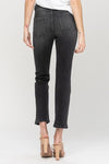 High Rise Straight Black Jeans